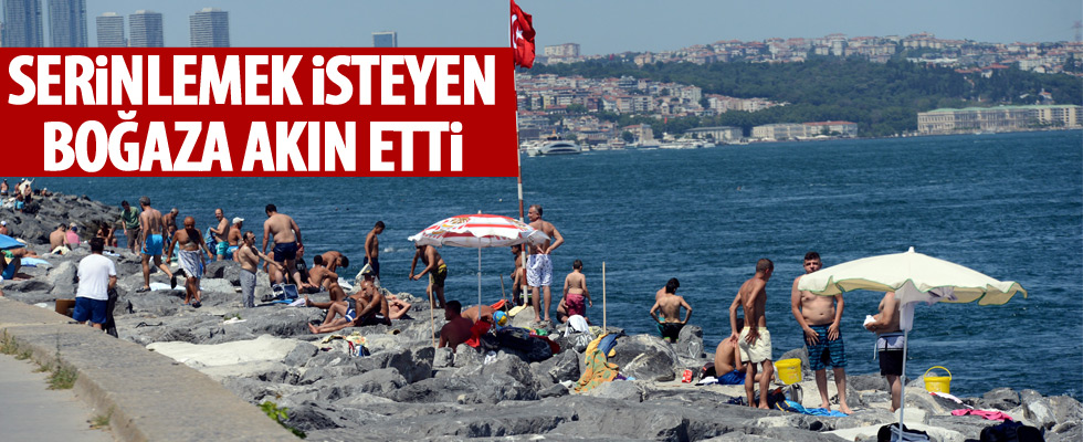 Sıcak hava boğazı plaja çevirdi