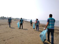DENETİMLİ SERBESTLİK - Hatay'da Hükümlülerden Sahil Temizliği