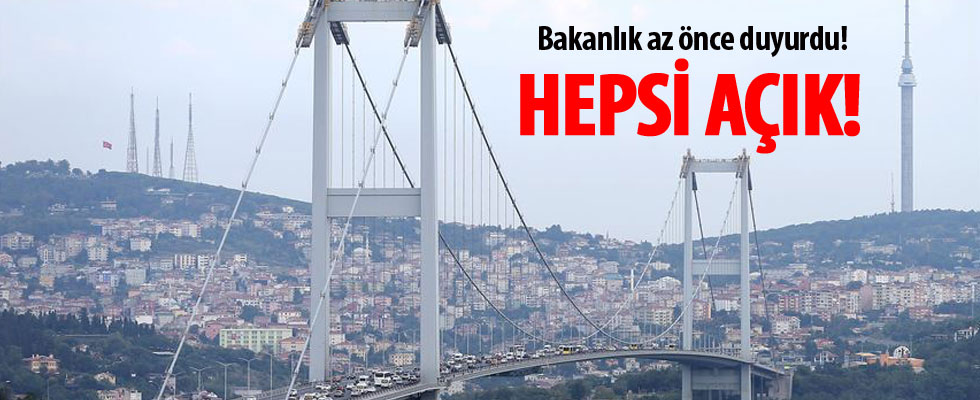 '15 Temmuz Şehitler Köprüsü'nde çalışma yok'