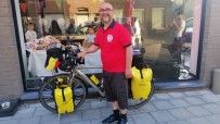 MUSTAFA ÖZ - Bisiklet İle Belçika'dan Kayseri'ye Yola Çıkan Gurbetçiyi Ailesi Ardından Su Dökerek Uğurladı