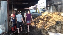 Çal'da Ahır Yangını