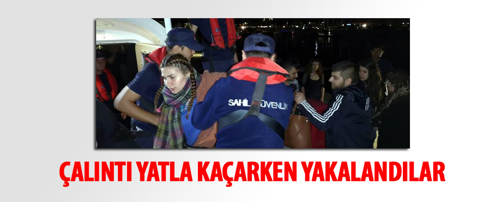 Çalıntı yatla kaçmaya çalışan kaçaklar yakalandı