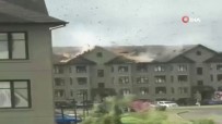 SEL BASKINLARI - Kasırga Evlerin Çatılarını Uçurdu