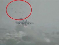 PATLAMA ANI - Hindistan'da kuş sürüsüne çarpan savaş uçağı bombalarını piste bıraktı