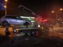 BITEZ - Kavşağa Hızlı Girince Kontrolü Kaybetti