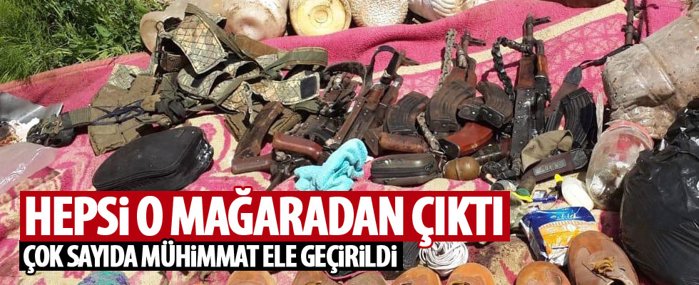 Çok sayıda mühimmat ele geçirildi