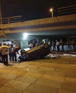Ankara'da Otomobil Köprüden Düştü