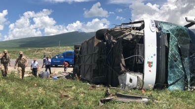 Ardahan'da Yolcu Otobüsü Devrildi Açıklaması 1 Ağır 6 Yaralı