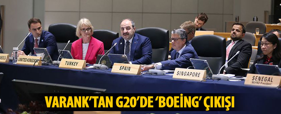 Bakan Varank'tan G20'de 'Boeing' çıkışı