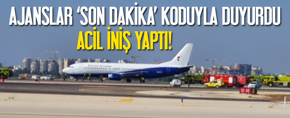 İsrail'de yolcu uçağı acil iniş yaptı