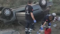 Takla Atan Otomobil Şarampole Düştü Ve Ters Devrildi Açıklaması 1'İ Ağır 5 Yaralı