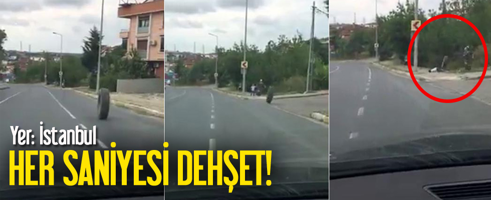 Araba tekerleği küçük çocuğa böyle çarptı