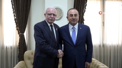 Dışişleri Bakanı Çavuşoğlu, Filistinli Mevkidaşı Maliki İle Bir Araya Geldi