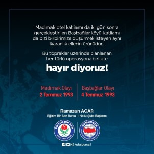 Eğitim Bir-Sen'den Madımak Ve Başbağlar Mesajı