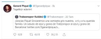 GERARD PİQUE - Pique Trabzonspor'a teşekkür etti