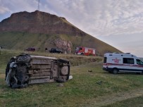 Horasan'da Otomobil Takla Attı Açıklaması 3 Yaralı Haberi