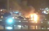 Minibüs Seyir Halinde Alev Alev Yandı