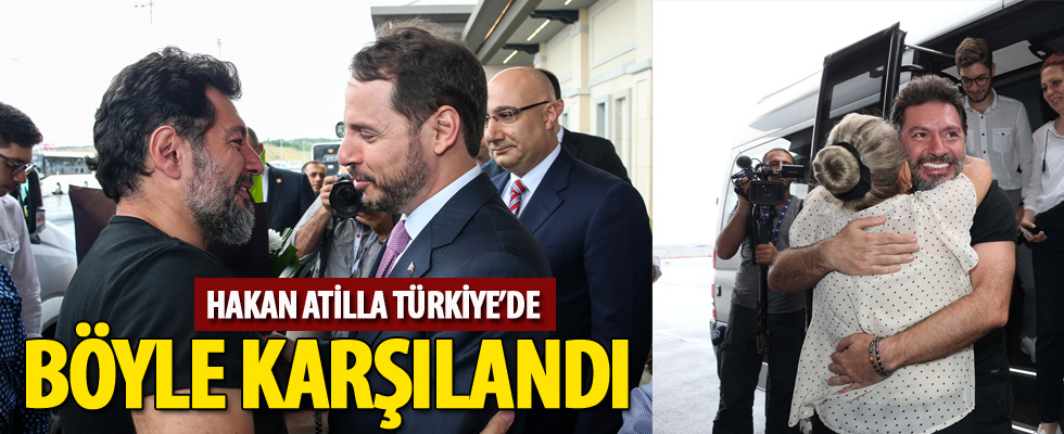 Hakan Atilla İstanbul'da! Ailesi ve Bakan Albayrak karşıladı!