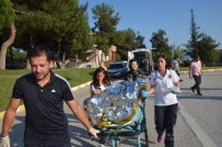 EGE ÜNIVERSITESI - Yanan Araçta Ağır Yaralanan Genç Hava Ambulansı İle İzmir'e Sevk Edildi