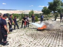 TATBIKAT - Hisarcık Emniyet Personeline Yangın Söndürme Eğitimi