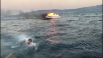 SÜRAT TEKNESİ - Bodrum'da Yaşanan Tekne Yangınının Görüntüleri Ortaya Çıktı