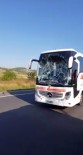 YOLCU OTOBÜSÜ - Camı Kırık Otobüsün Tehlikeli Yolculuğu