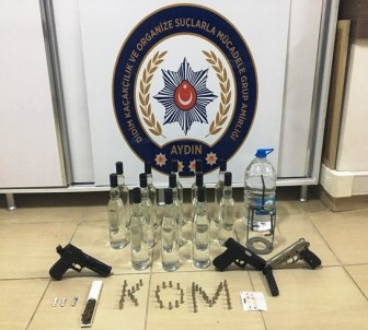 Didim'de Kaçak İçki Ve Uyuşturucu Operasyonu