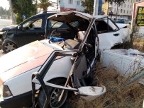 ODABAŞı - Parçalanan Araçtan Sağ Çıktı