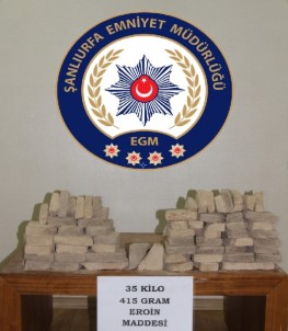 Şanlıurfa'da 35 Kilo Eroin Ele Geçirildi