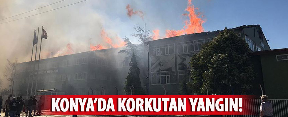 Konya'da silah fabrikasında yangın