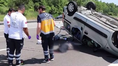 Anadolu Otoyolu'nda Trafik Kazası Açıklaması 1 Ölü, 3 Yaralı