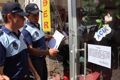 Polatlı'da Ruhsatsız 48 İş Yeri Kapatıldı, Arapça Tabelalar Kaldırıldı