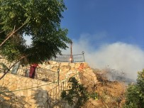 Villaların Yamacında Korkutan Muz Bahçesi Yangını