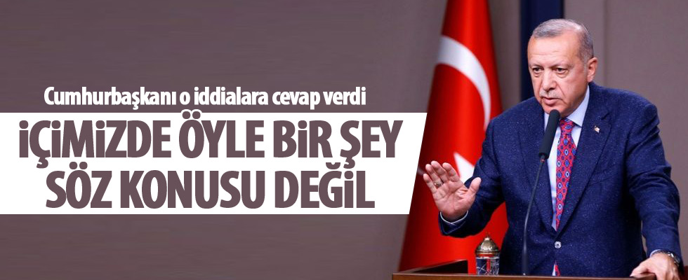 Cumhurbaşkanı Erdoğan yeni parti iddialarına cevap verdi