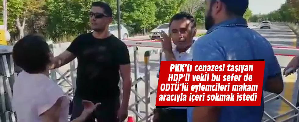 HDP'li Dersim Dağ, ODTÜ'de polisle tartıştı