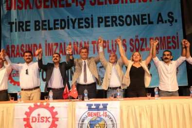 Tire Belediyesinde Toplu Sözleşme Sevinci