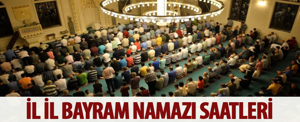 Bayram namazı saatleri