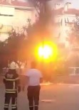 Trafoda Patlama Sonucu Yangın Kamerada