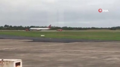 ABD Askerlerini Taşıyan Uçakta Korkutan Yangın