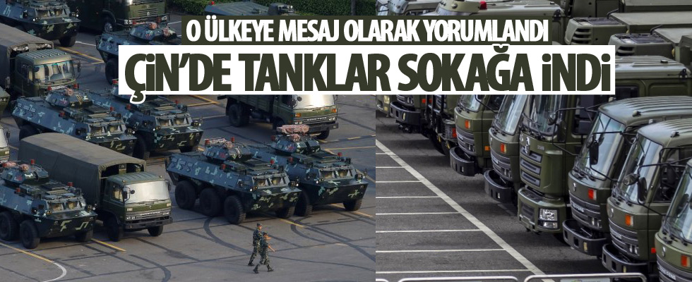 Çin'de gövde gösterisi gibi tatbikat