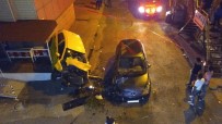MUAMMER AKSOY - Otomobil 10 Metreden Başka Bir Aracın Üzerine Düştü
