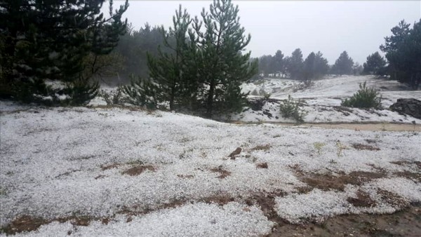Kastamonu'da dolu etkili oldu