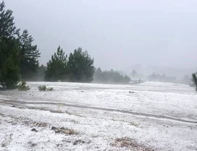 Kastamonu'da dolu etkili oldu