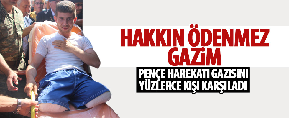 İki bacağını kaybeden gazi, baba ocağına geldi