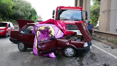 Samsun'da İki Otomobil Çarpıştı Açıklaması 1 Ölü, 1 Yaralı