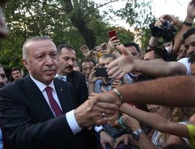 Cumhurbaşkanı Erdoğan Sultanahmet'te
