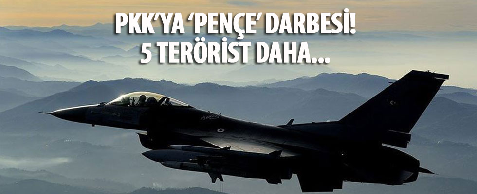 Metina bölgesinde 5 terörist etkisiz hale getirildi