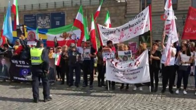 İsveç'teki İranlılardan Rejim Karşıtı Protesto