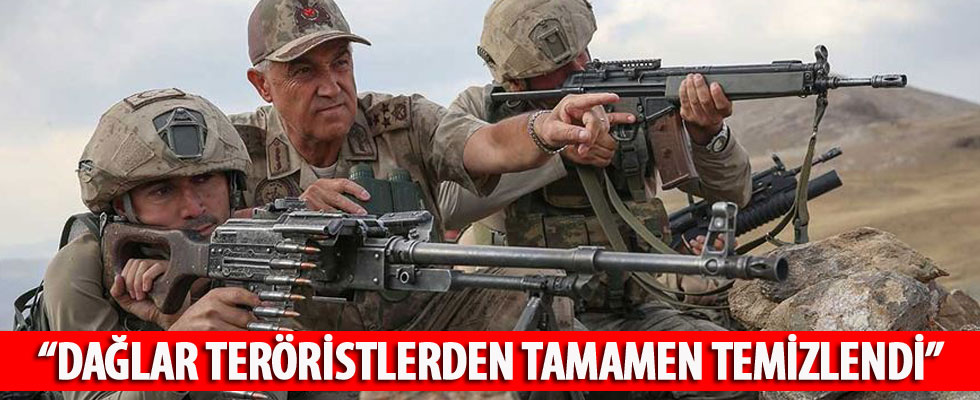 Jandarma Genel Komutanı Çetin: Dağlar teröristlerden tamamen temizlendi