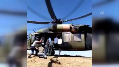 Siirt'te Kayalıklardan Düşen Çoban, Helikopterle Kurtarıldı